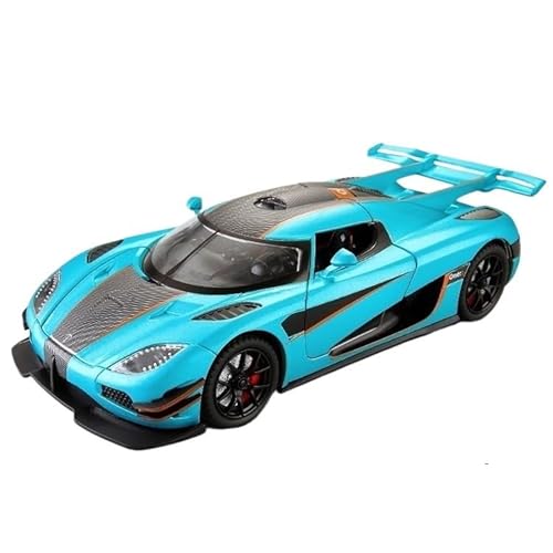 RYUEXING for 1/24 Koenigsegg One Simulation Legierung Auto Modell Mit Sound Und Licht Multifunktionale Interaktive Kinder Spielzeug Sammlung Ornamente(Blue) von RYUEXING