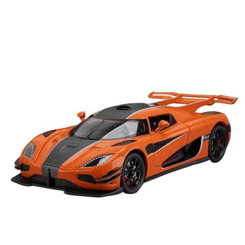 RYUEXING for 1/24 Koenigsegg Sportwagen Simulation Legierung Auto Modell Spielzeug Sammlung Ornamente(Orange) von RYUEXING