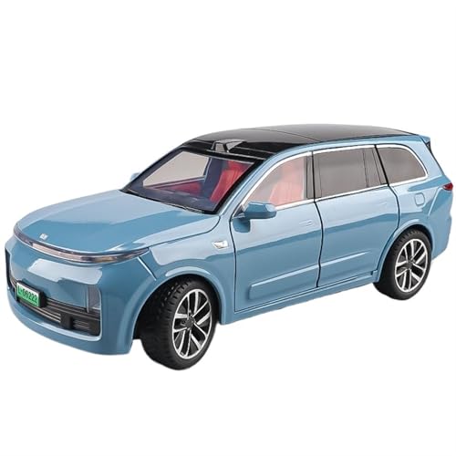 RYUEXING for 1/24 L9 Simulation Legierung SUV Kinder Neue Energie Fahrzeug Simulation Sound Und Licht Tür Spielzeug Auto Metall Auto Modell Sammlung Ornamente(Blue) von RYUEXING