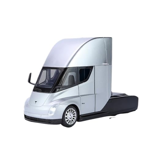 RYUEXING for 1/24 LKW Kopf Simulation Legierung Auto Modell Mit Sound Und Licht Multi-Funktion Interaktive Kinder Spielzeug Sammlung Ornamente(White) von RYUEXING