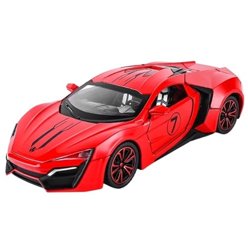 RYUEXING for 1/24 Laiken Sport Auto Spray Simulation Legierung Druckguss Technologie Auto Modell Kinder Spielzeug Sammlung Ornamente(Red) von RYUEXING