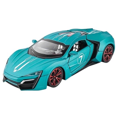 RYUEXING for 1/24 Laiken Sportwagen Spray Simulation Legierung Automodell Mit Sound Und Licht Multifunktions-interaktive Kinderspielzeug-Sammlung Ornamente(Green) von RYUEXING