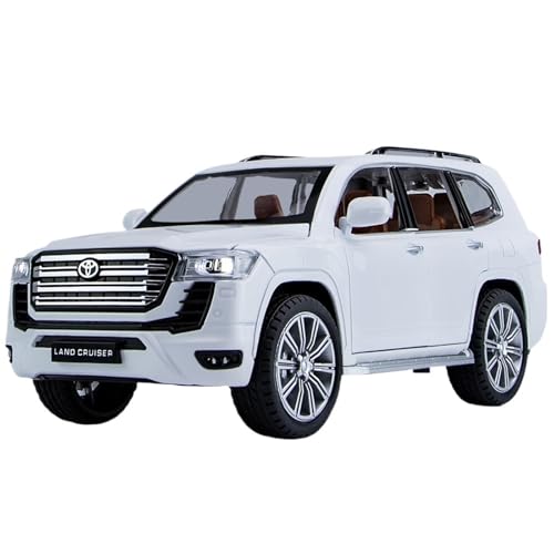 RYUEXING for 1/24 Land Cruiser LC300 Straße Auto Version Simulation Legierung Druckguss Technologie Auto Modell Kinder Spielzeug Sammlung Ornamente(White) von RYUEXING