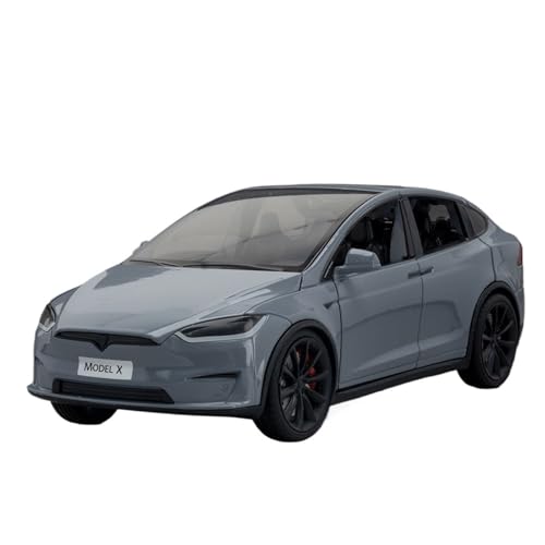 RYUEXING for 1/24 MmodelX Legierung Simulation Auto Spielzeug Modell Offene Tür Sound Und Licht Lenkung Stoßdämpfung Auto Sammlung Ornamente(Gray) von RYUEXING