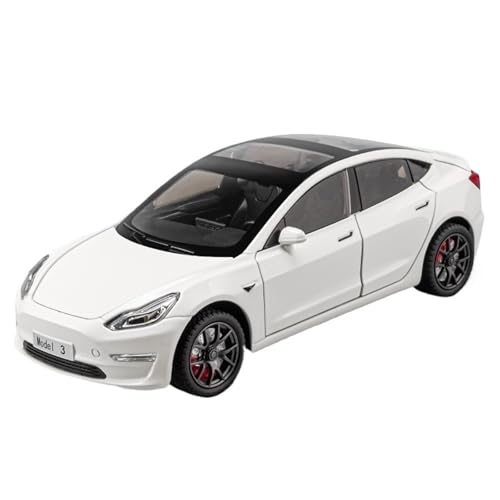 RYUEXING for 1/24 Modell 3 Simulation Legierung Auto Modell Multifunktionale Kinder Spielzeug Sammlung Ornamente(White) von RYUEXING