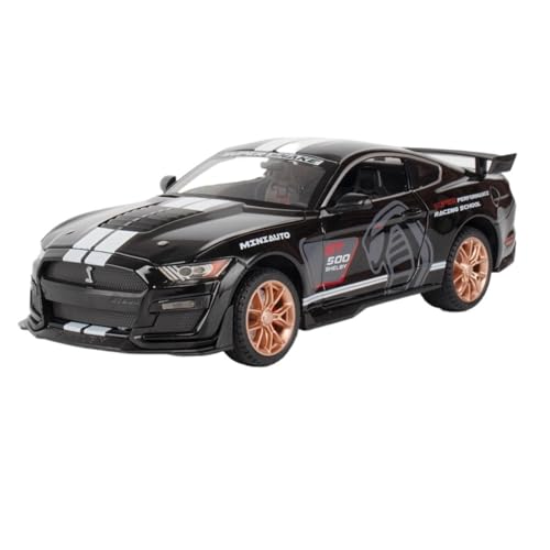 RYUEXING for 1/24 Mustang Simulation Legierung Auto Modell Mit Sound Und Licht Multi-Funktion Interaktive Kinder Spielzeug Sammlung Ornamente(Black) von RYUEXING