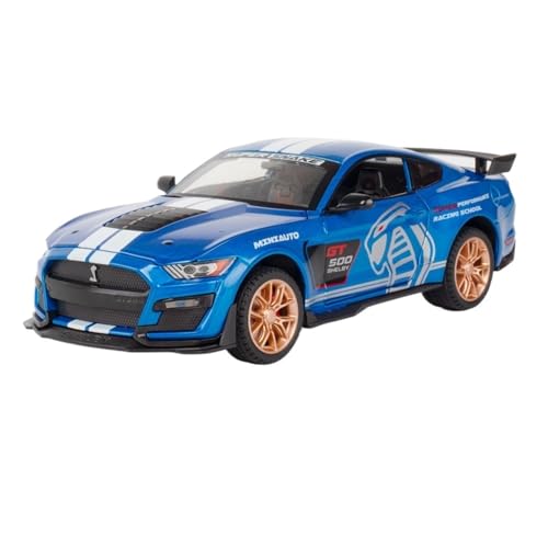 RYUEXING for 1/24 Mustang Simulation Legierung Auto Modell Mit Sound Und Licht Multi-Funktion Interaktive Kinder Spielzeug Sammlung Ornamente(Blue) von RYUEXING