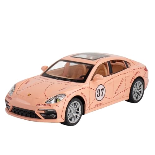 RYUEXING for 1/24 Palamera Racing Version des Legierungs-Sportwagen-Simulationsauto-Spielzeugmodells Öffnen Sie Die Tür Sound Und Licht Lenkung Stoßdämpfung Auto-Sammlung Ornamente(Pink) von RYUEXING