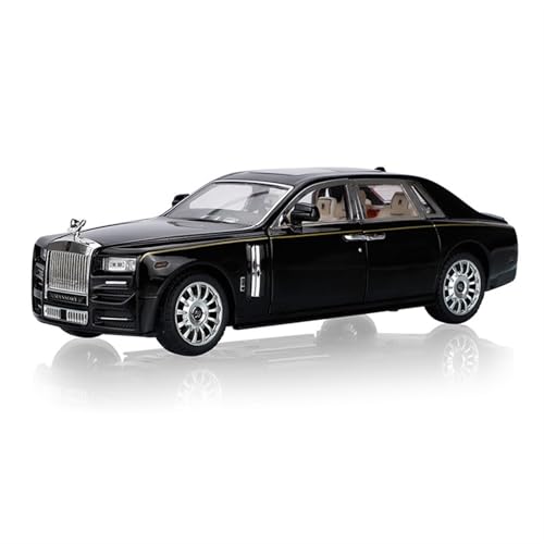 RYUEXING for 1/24 Phantom Maisarui Legierung Luxus Auto Simulation Auto Spielzeug Modell Türöffnung Sound Und Licht Lenkung Stoßdämpfung Auto Sammlung Ornamente(Black) von RYUEXING