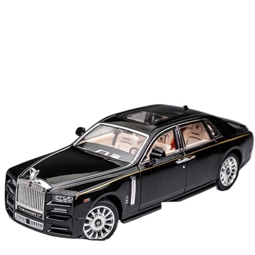 RYUEXING for 1/24 Phantom Sportwagen Simulation Legierung Lenkung Sound Und Licht Türöffnung Funktion Spielzeug Auto Modell Ornamente Sammlung(Black) von RYUEXING