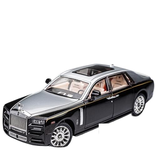 RYUEXING for 1/24 Phantom Sportwagen Simulation Legierung Lenkung Sound Und Licht Türöffnung Funktion Spielzeug Auto Modell Ornamente Sammlung(Silver) von RYUEXING