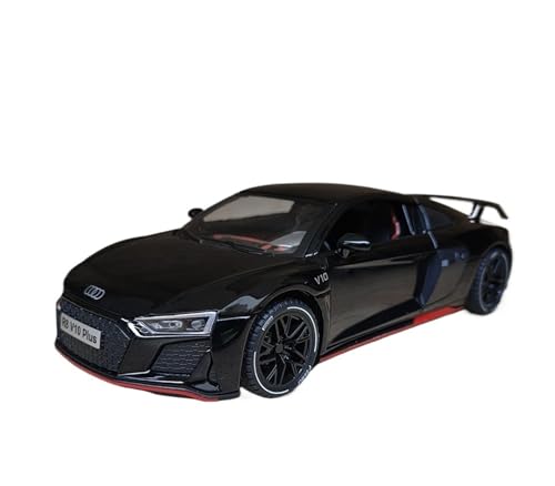 RYUEXING for 1/24 R8V10 Große Sport Auto Simulation Legierung Tür Öffnung Sound Und Licht Lenkung Junge Spielzeug Auto Sammlung Ornamente(Black) von RYUEXING