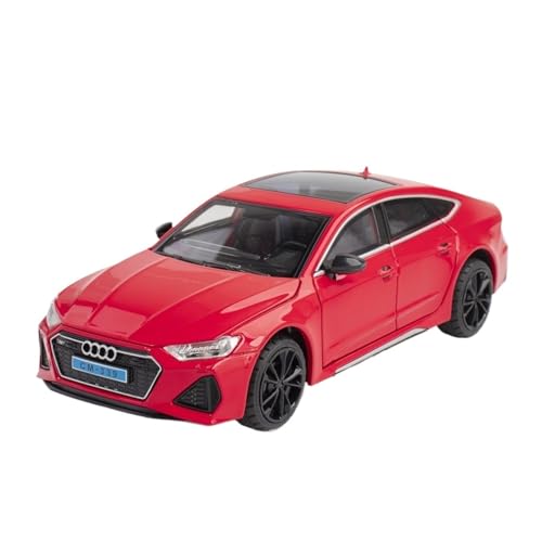 RYUEXING for 1/24 RS7 Legierung Simulation Auto Spielzeug Modell Offene Tür Sound Und Licht Lenkung Dämpfung Auto Sammlung Ornamente(Red) von RYUEXING