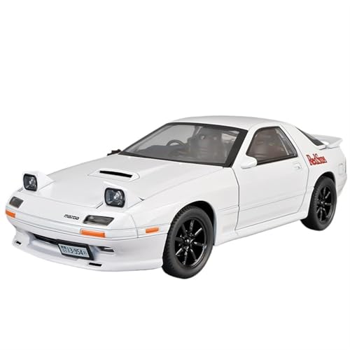 RYUEXING for 1/24 RX7 Sportwagen-Simulation Legierung Lenkung Sound Und Licht Offene Tür Funktion Spielzeug Auto Modell Ornamente Sammlung(White) von RYUEXING