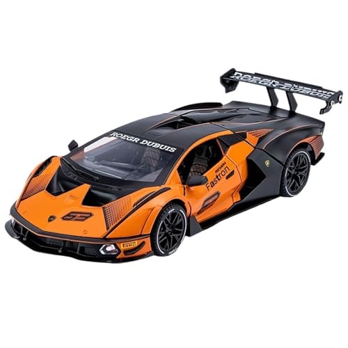 RYUEXING for 1/24 SCV12 Sportwagen Simulation Legierung Druckguss Auto Modell Kinder Spielzeug Sammlung Ornamente(Orange) von RYUEXING