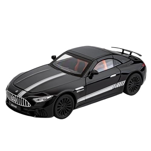 RYUEXING for 1/24 SL63 Simulation Legierung Auto Modell Mit Sound Und Licht Multi-funktionale Interaktive Kinder Spielzeug Sammlung Ornamente(Black) von RYUEXING