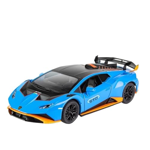 RYUEXING for 1/24 STO Sportwagen Simulation Legierung Auto Modell Mit Sound Und Licht Multi-Funktion Interaktive Kinder Spielzeug Sammlung Ornamente(Blue) von RYUEXING