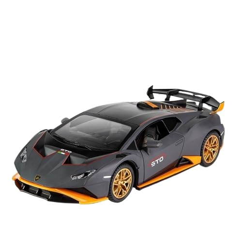 RYUEXING for 1/24 STO Sportwagen Simulation Legierung Auto Modell Mit Sound Und Licht Multi-Funktion Interaktive Kinder Spielzeug Sammlung Ornamente(Gray) von RYUEXING