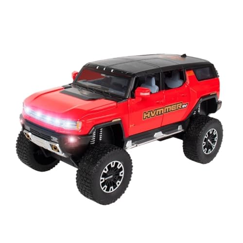 RYUEXING for 1/24 SUV Großes Rad Oben Geschlossen Simulation Legierung Auto Modell Multifunktionale Kinder Spielzeug Sammlung Ornamente(Red) von RYUEXING