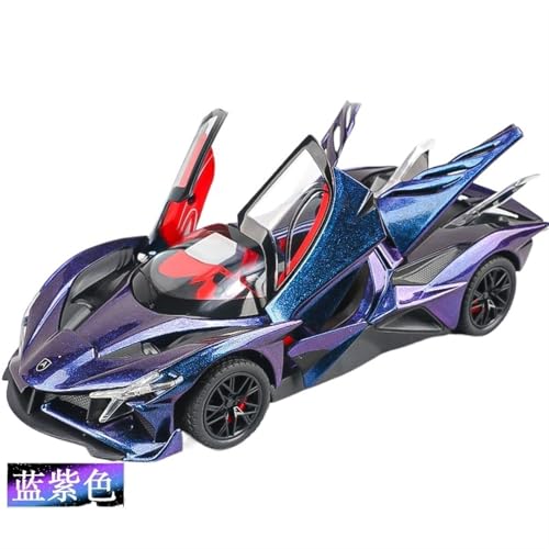 RYUEXING for 1/24 Simulation Legierung Spielzeug Sammlung Ornamente Geschenk Auto Modell(Purple) von RYUEXING