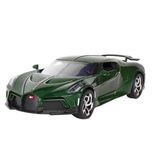 RYUEXING for 1/24 Sound of Night Und Sport Auto Simulation Legierung Auto Modell Spielzeug Sammlung Ornamente(Green) von RYUEXING