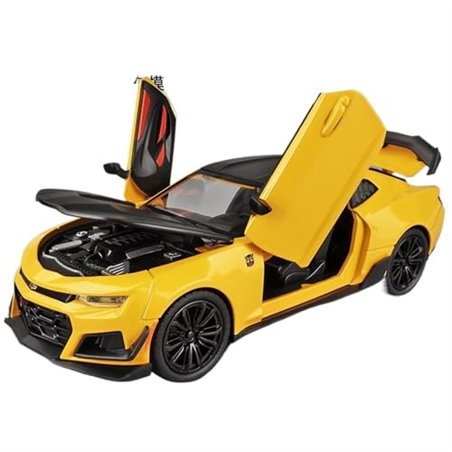 RYUEXING for 1/24 Sportwagen Verformung Auto Simulation Legierung Lenkung Sound Und Licht Tür Öffnung Funktion Spielzeug Auto Modell Ornamente Sammlung(Yellow) von RYUEXING