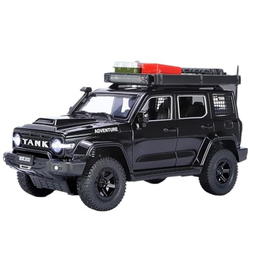 RYUEXING for 1/24 Tank Modifizierte Version Simulation Legierung Auto Modell Mit Sound Und Licht Multi-Funktion Interaktive Kinder Spielzeug Sammlung Ornamente(Black) von RYUEXING