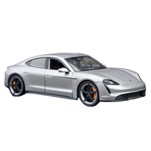 RYUEXING for 1/24 Taycan Turbo S Sportwagen Simulation Legierung Lenkung Sound Und Licht Offene Tür Funktion Spielzeug Auto Modell Ornament Sammlung(Silver) von RYUEXING