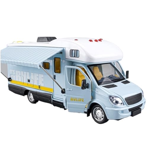 RYUEXING for 1/24 Travel RV Camping Truck Simulation Legierung Lenkung Sound Und Licht Stoßdämpfung Funktion Spielzeug Auto Modell Ornamente Sammlung(Blue) von RYUEXING