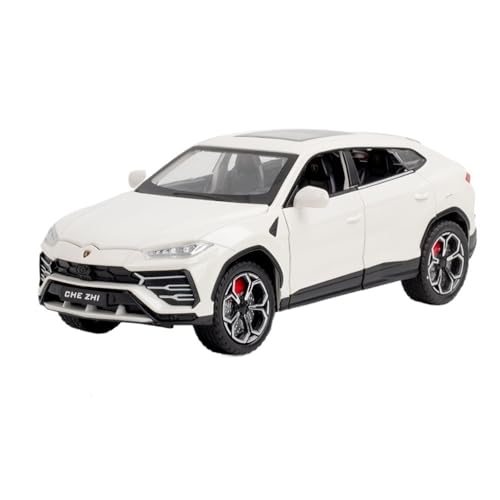 RYUEXING for 1/24 Urus Legierung Junge Geländewagen Simulation Lenkbare Sound Und Licht Tür Spielzeug Auto Metall Auto Modell Sammlung Ornamente(White) von RYUEXING