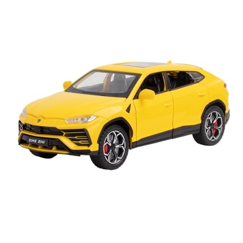 RYUEXING for 1/24 Urus Legierung Junge Geländewagen Simulation Lenkbare Sound Und Licht Tür Spielzeug Auto Metall Auto Modell Sammlung Ornamente(Yellow) von RYUEXING