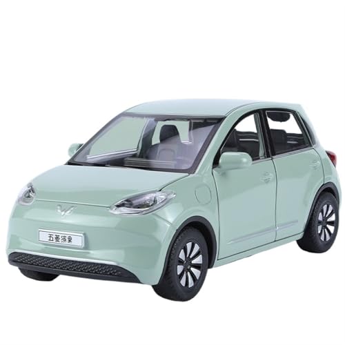 RYUEXING for 1/24 Wuling Binguo Intelligente Stimme Interaktive Simulation Auto Modell Legierung Tür Öffnung Sound Und Licht Lenkung Spielzeug Auto Sammlung Ornamente(Green) von RYUEXING