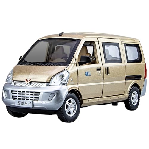 RYUEXING for 1/24 Wuling Rongguang Van Simulation Legierung Auto Modell Multifunktionale Kinder Spielzeug Sammlung Ornamente(Gold) von RYUEXING