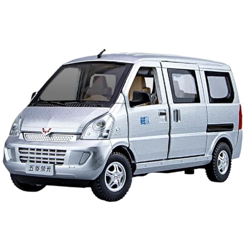 RYUEXING for 1/24 Wuling Rongguang Van Simulation Legierung Auto Modell Multifunktionale Kinder Spielzeug Sammlung Ornamente(Silver) von RYUEXING