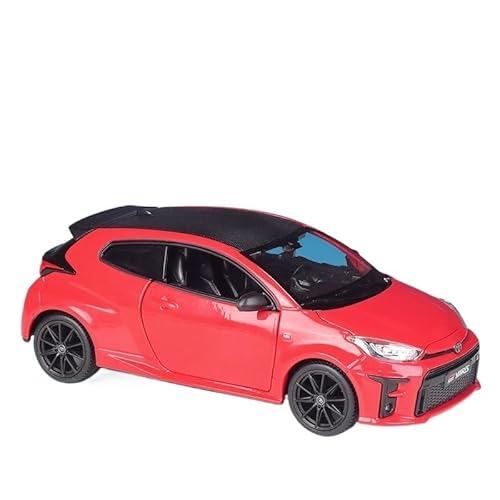 RYUEXING for 1/24 Yaris GR Yaris Simulation Auto Modell Legierung Tür Öffnung Sound Und Licht Lenkung Stoßdämpfung Spielzeug Auto Sammlung Ornamente(Red) von RYUEXING