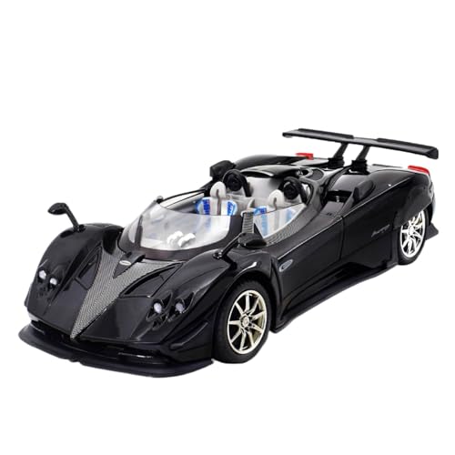 RYUEXING for 1/24 Zonta HP Sportwagen Simulation Legierung Automodell Mit Sound Und Licht Multifunktions-interaktive Kinderspielzeug-Sammlung Ornamente(Black) von RYUEXING