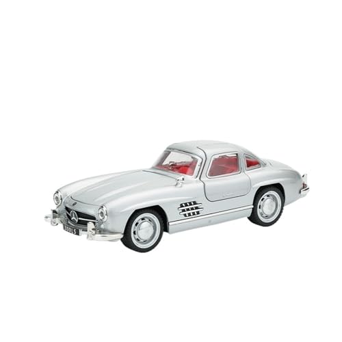 RYUEXING for 1/32 300SL Simulationslegierungsmodell Kinderspielzeugauto Mit Ton Und Licht Multifunktionale Interaktive Spielzeugsammlung Ornamente(Silver) von RYUEXING