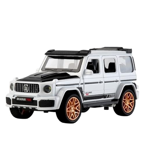 RYUEXING for 1/32 Babs G700 Simulationslegierungsmodell Kinderspielzeugauto Mit Sound Und Licht Multifunktionale Interaktive Spielzeugsammlung Ornamente(White) von RYUEXING