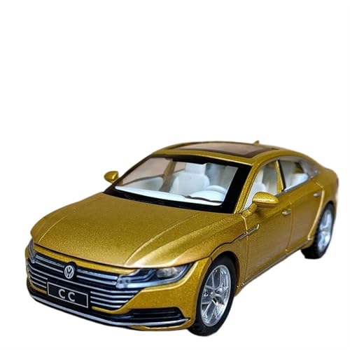 RYUEXING for 1/32 CC Legierung Auto Modell Simulation Legierung Tür Öffnung Sound Und Licht Lenkung Junge Spielzeug Auto Sammlung Ornamente(Yellow) von RYUEXING