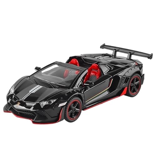 RYUEXING for 1/32 Cabrio LP700-4 Sportwagen Simulation Legierung Druckguss Auto Modell Kinder Spielzeug Sammlung Ornamente(Black) von RYUEXING