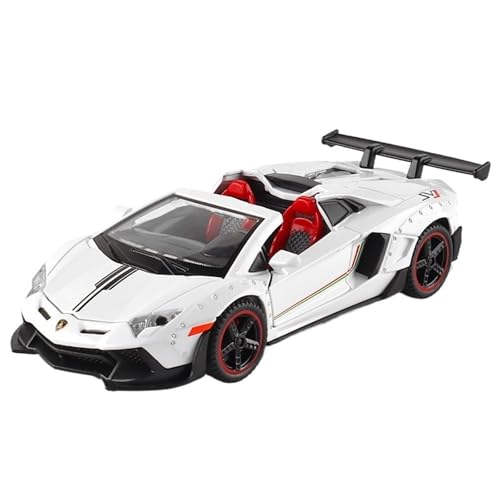 RYUEXING for 1/32 Cabrio LP700-4 Sportwagen Simulation Legierung Druckguss Auto Modell Kinder Spielzeug Sammlung Ornamente(White) von RYUEXING