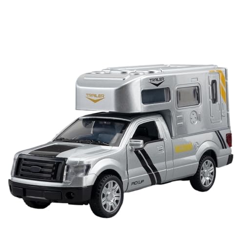 RYUEXING for 1/32 F-150 Legierung RV Simulation Druckgussauto Metallmodell Mit Sound Und Licht Multifunktionale Interaktive Spielzeugsammlung Ornamente(Silver) von RYUEXING