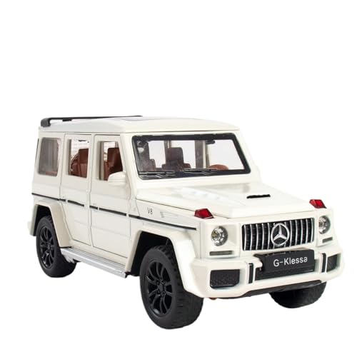 RYUEXING for 1/32 G63 Simulationslegierungsmodell Kinderspielzeugauto Mit Ton Und Licht Multifunktionale Interaktive Spielzeugsammlung Ornamente(White) von RYUEXING