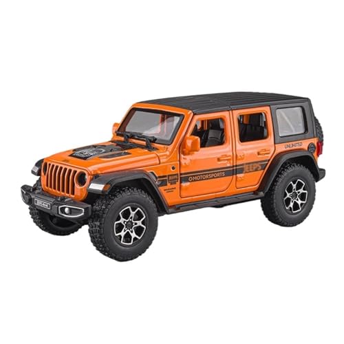 RYUEXING for 1/32 Geländewagen Simulation Legierung Druckguss Auto Modell Mit Beleuchtung Und Sound Effekte Kinder Spielzeug Sammlung Ornamente(Orange) von RYUEXING