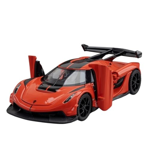 RYUEXING for 1/32 Koenigsegg Jesko Sportwagen Simulation Legierung Automodell Mit Sound Und Licht Multifunktions-interaktive Kinderspielzeug-Sammlung Ornamente(Red) von RYUEXING