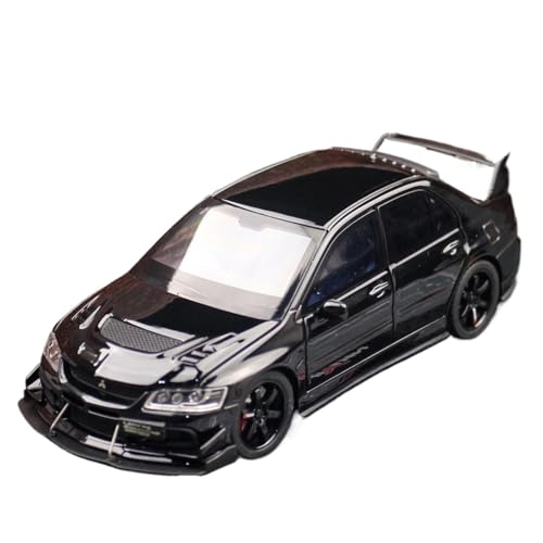 RYUEXING for 1/32 Lancer EVO Schluss Edition JDM Racing Spielzeug Auto Modell Diecast Metall Miniatur Sammlung(Black with Box) von RYUEXING