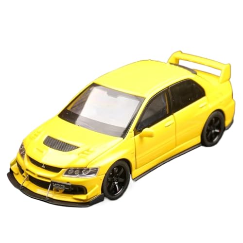 RYUEXING for 1/32 Lancer EVO Schluss Edition JDM Racing Spielzeug Auto Modell Diecast Metall Miniatur Sammlung(Yellow with Box) von RYUEXING