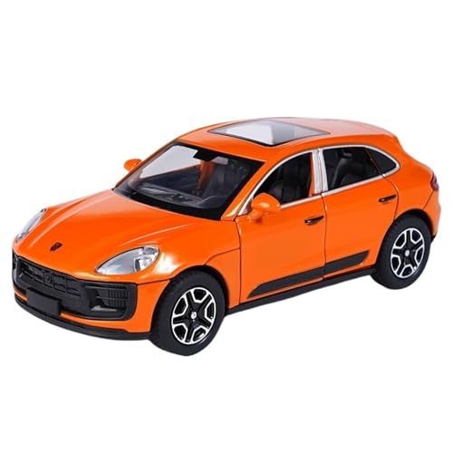 RYUEXING for 1/32 Macan Autosimulation SUV Simulation Legierung Lenkung Ton Und Licht Stoßdämpfung Funktion Spielzeug Auto Modell Ornamente Sammlung(Orange) von RYUEXING