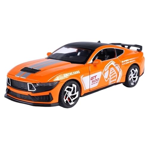 RYUEXING for 1/32 Mustang GT500 Simulation Legierung Druckguss Auto Modell Kinder Spielzeug Sammlung Ornamente(Orange) von RYUEXING