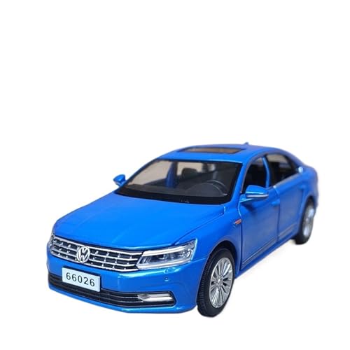 RYUEXING for 1/32 Passat Auto Modell Simulation Legierung Tür Öffnung Sound Und Licht Lenkung Junge Spielzeug Auto Sammlung Ornamente(Blue) von RYUEXING